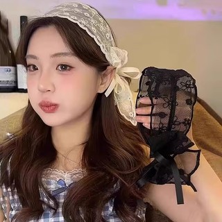 Dây buộc tóc ren mục vụ cổ điển - Băng đô hoa thêu cạnh rộng chống trượt cho bé gái ngọt ngào Hàn Quốc