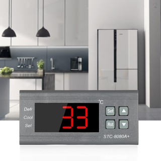 Hilivn) Bộ điều khiển nhiệt độ kỹ thuật số STC-8080A + Bộ điều nhiệt tủ lạnh cho tủ lạnh rã đông tự động với đầu dò cảm biến NTC 220V