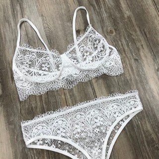 Phụ Nữ Bikini Ren Màu Trơn Rỗng Trong Suốt Hai Mảnh Bikini Không Đệm