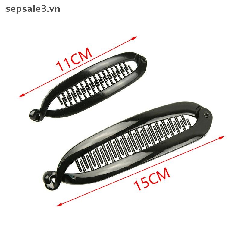 Kẹp Tóc Hình Cá Thời Trang, Màu Trơn Đơn Giản, Kẹp Chuối, Lược Sóng, Kẹp Bím Tóc Cho Nữ Bé Gái
