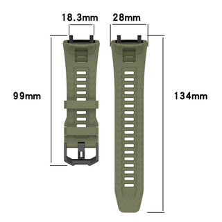 Dây đeo silicon 2in1 + 3 miếng bảo vệ màn hình màng cường lực cho Huami Amazfit T-REX 3