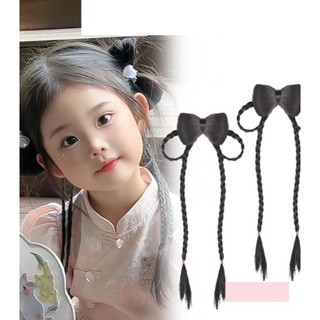 Tóc Giả Tết Nơ 2 Vòng Phong Cách Cổ Trang Cho Bé Gái HaminStore