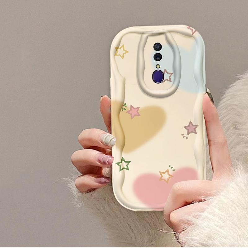 Vỏ Silicon Hoạt Hình Cho OPPO F11 3D Nghệ Thuật TPU Mềm Dễ Thương Kem Cặp Đôi Cô Gái Ngôi Sao Tình Yêu Gấu Thẩm Mỹ Ốp Điện Thoại Chống Sốc