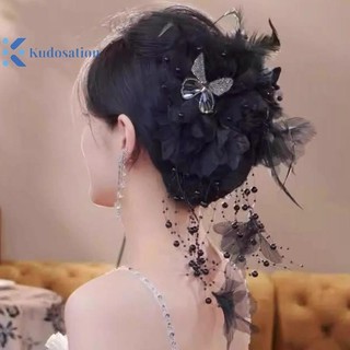 Kudosation Flower sel Vuốt Tóc Nữ Lớn Cao Cấp Cảm Giác Đa Năng Mặt Sau Của Phụ Kiện Tóc
