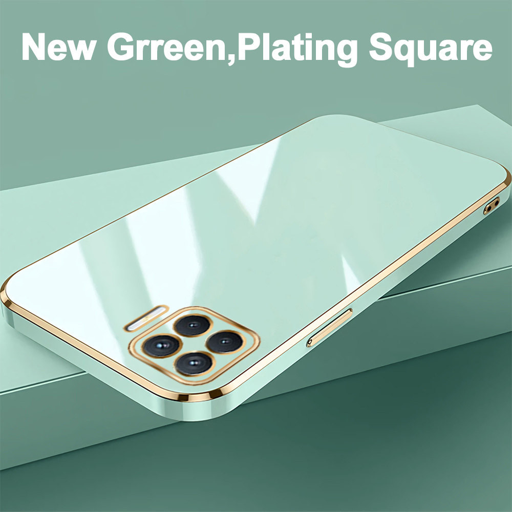Dành Cho OPPO A93 A73 A53 A33 A31 2020 Reno 4F Mềm Nguyên Bản Ốp Lưng Mạ Sang Trọng Mềm TPU Vỏ Chống Sốc