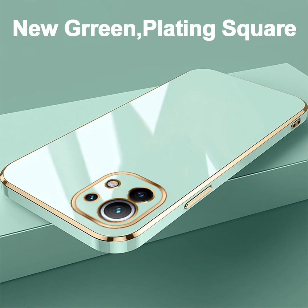 Dành Cho Xiaomi Mi 11 Lite 5G NE 11T Pro Mềm Nguyên Bản Ốp Lưng Mạ Sang Trọng Mềm TPU Vỏ Chống Sốc