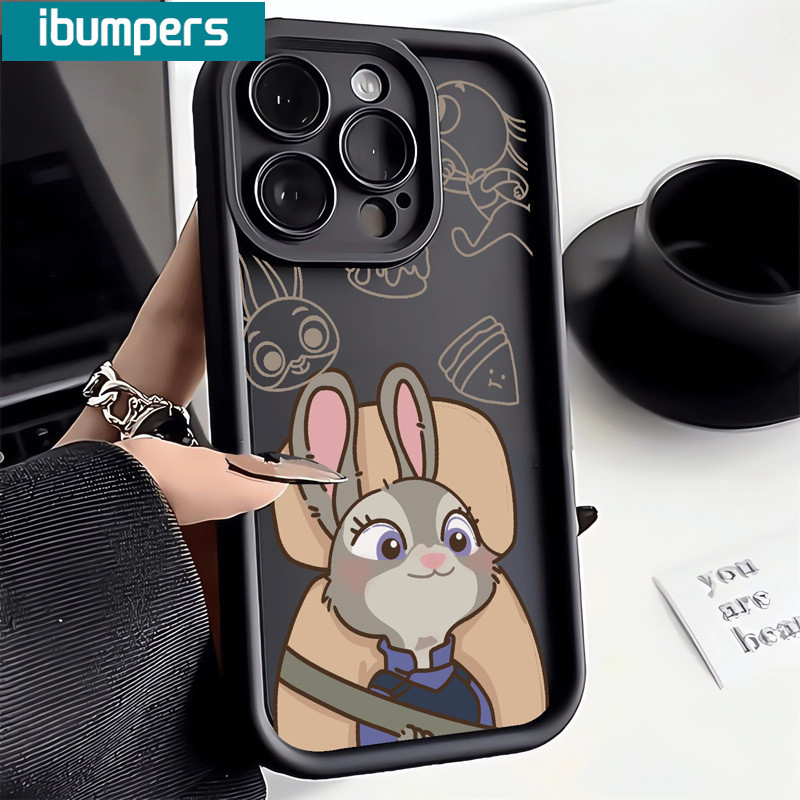 ibumpers Ốp Lưng IPhone Dễ Thương Ngộ Nghĩnh Nick Judy Drives Họa Tiết Cặp Đôi Ốp Điện Thoại Dày Dặn Silicon Mềm Chống Sốc Chống Bẩn Cho IPhone 16 15 14 12 13 11 Pro Max IP 7 8 Plus X XS XR