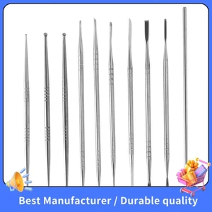 10 Cái Dụng cụ khắc đất sét bằng thép không gỉ để mô hình hóa Khắc thủ công Dụng cụ điêu khắc gốm