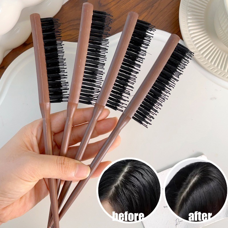 Lược Làm Sạch Da Đầu Chống Tĩnh Điện - Đồ Dùng Du Lịch - Di Động, Đa Năng, Bền Đẹp - Bàn Chải Tóc Massage Đầu - Phụ Kiện Tạo Kiểu Tóc - Lược Ba Hàng Lông