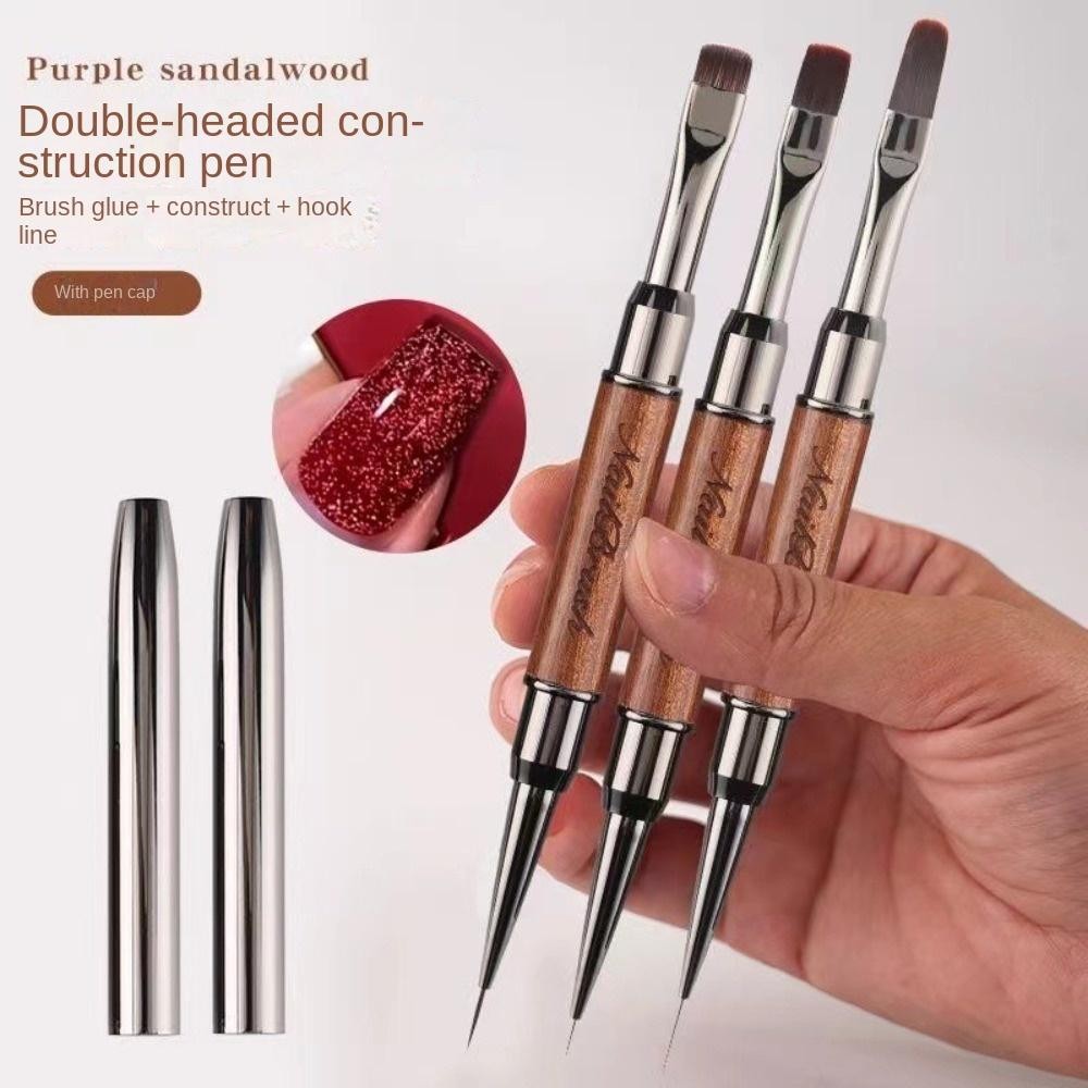 EBINLANDS UV Gel Brush, Liner Brush Acrylic Nail Art Dual End Keo dán móng tay Bút trị liệu bằng ánh sáng, Gel mở rộng bút tranh Công cụ làm móng tay chuyên nghiệp