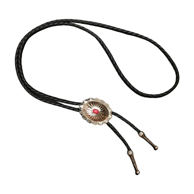 DASBSUG Đá bện thủ công độc đáo - Cà vạt Bolo Tie cao bồi - Vòng cổ