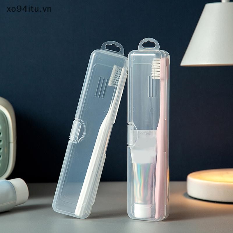 Xoitu Hộp đựng bàn chải đánh răng trong suốt Hộp đựng du lịch Hộp đựng bàn chải đánh răng di động Hộp đựng kem đánh răng bằng nhựa Hộp đựng đồ VN