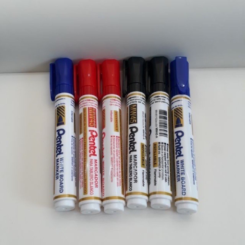 [ 1 CÂY ] Bút lông, bút dạ, bút phớt viết bảng xóa được Pentel MW45 châm mực dễ dàng