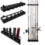 Giá đỡ cần câu JUNYUE88US, Giá đỡ cần câu dọc / ngang 6 lỗ, Phụ kiện câu cá Tiết kiệm không gian Giá treo tường đa năng Giá để đồ câu cá nam