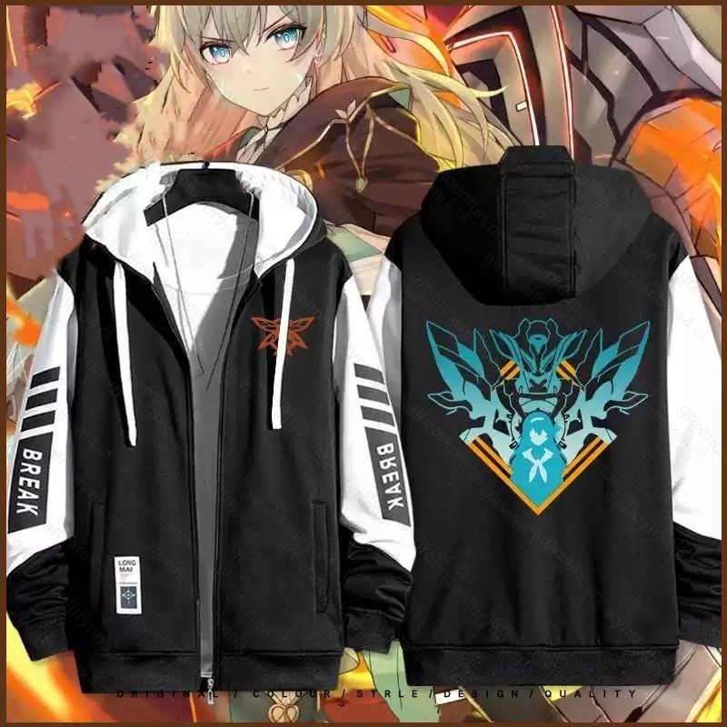 Honkai Star Rail Firefly áo khoác dây kéo Áo khoác Hoodie cardigan dài tay Top Plus Size