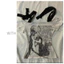 Milyfashion Skull Print Retro Áo thun ngắn tay một vai Niche Ren hẹp Shou
