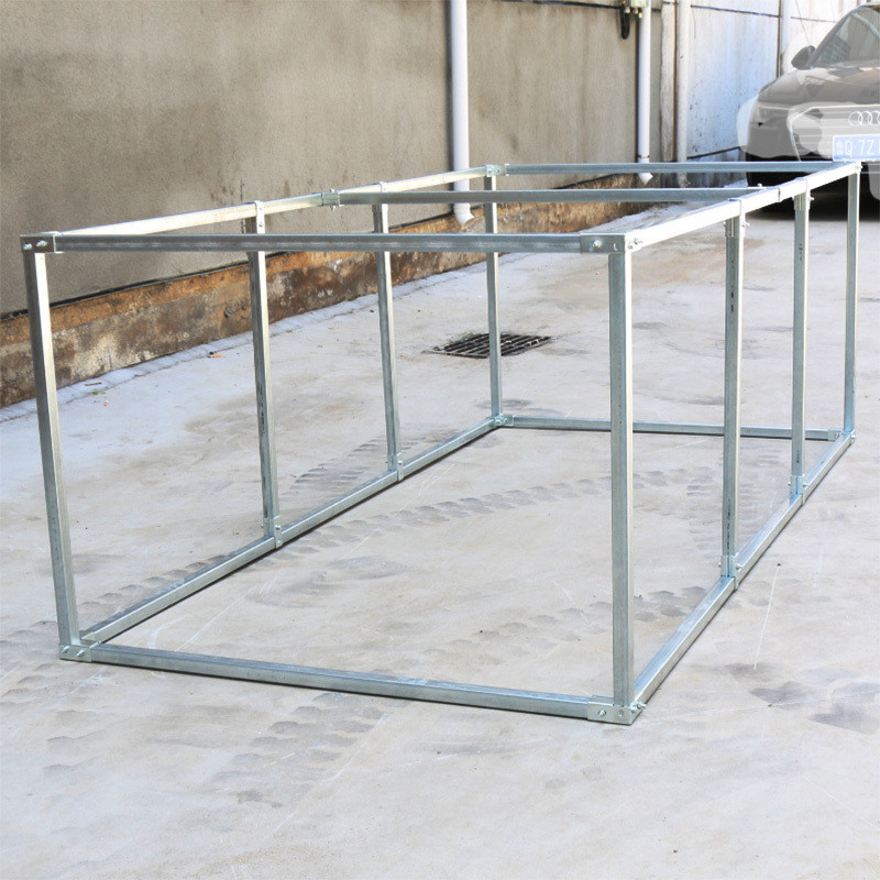 Kết nối ống vuông mạ kẽm, khớp nối ống thép không hàn, kẹp cố định ống sắt, kẹp kệ 25 ống vuông QYKZ