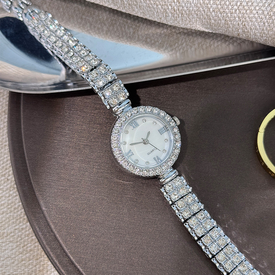 Đồng hồ nữ Full Diamond Compact Đồng hồ thạch anh đá quý tinh tế và sang trọng