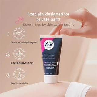 Veet Chuyên nghiên cứu Kem tẩy lông riêng không để lại vết đen nhẹ nhàng và không gây kích ứng và thích hợp cho người mới bắt đầu sử dụng làm kem tẩy lông