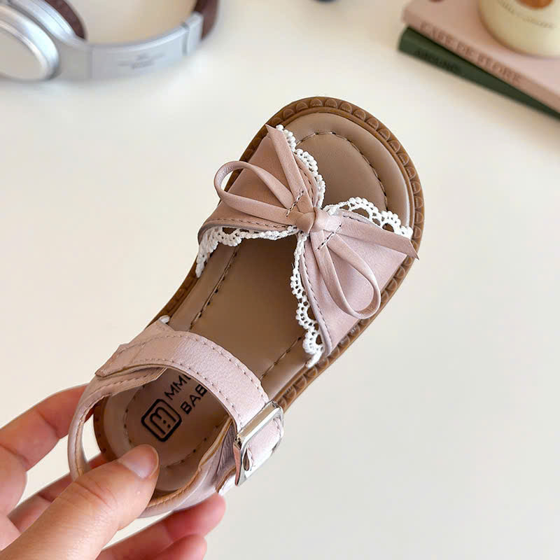 sandal bé gái dép quai hậu cho bé quai chéo nơ xinh xắn êm chân QCCC full hộp trắng cho bé từ 1 tuổi V7925 ( ảnh thật)