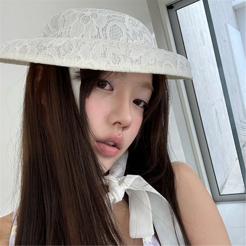 Bầu Trời Nữ Ren Bonnet Mũ Teaparty Mũ Mũ Đội Đầu Cho Đám Cưới Và Tiệc Tập Hợp
