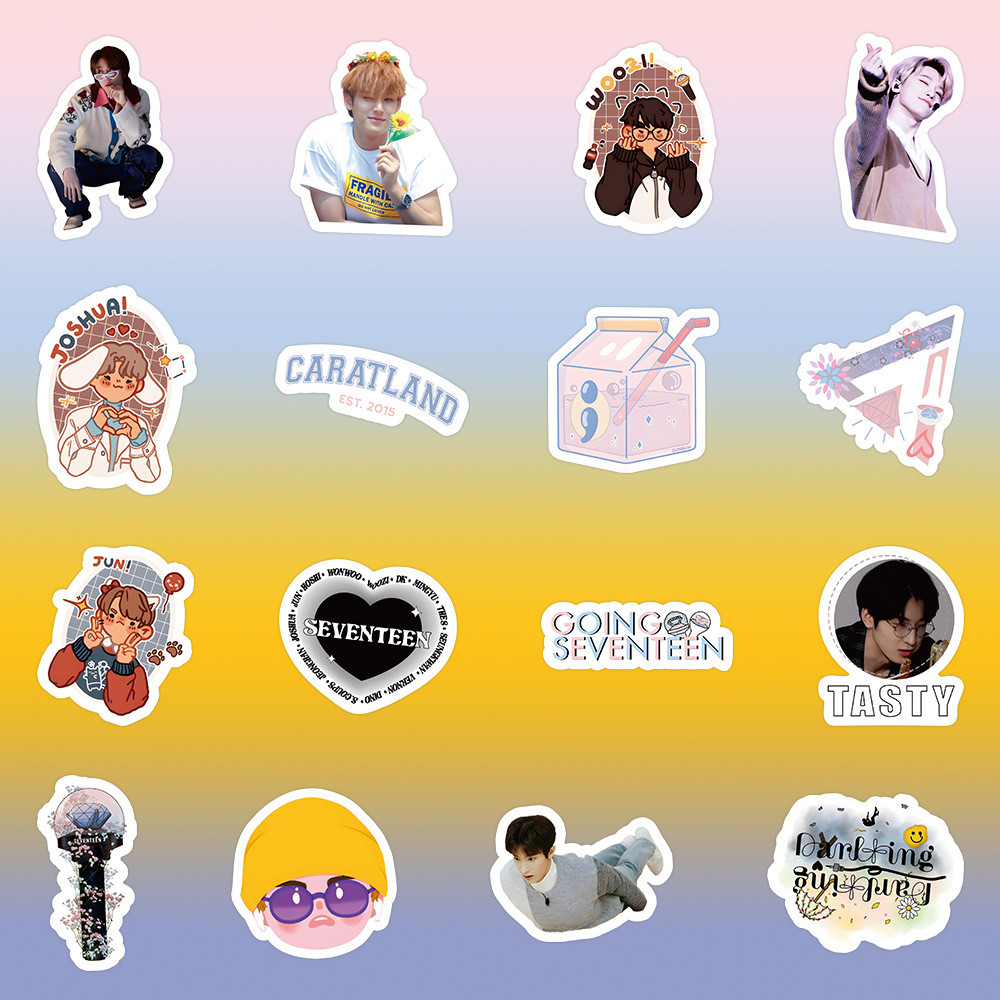 40-100 Cái / bộ SEVENTEEN HEAVEN Miếng Dán Ảnh Q - phiên bản graffiti Jeonghan JUN JOSHUA HOSHI WOOXI MINGYU Hành Lý Notebook Laptop Điện Thoại Sổ Tay DIY Kpop Sticker YM