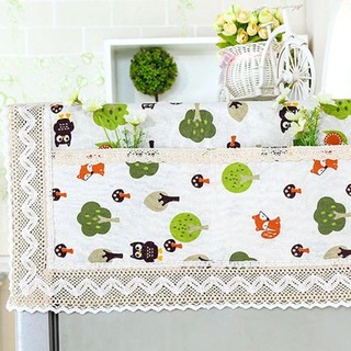 METALWRK 1 Tấm Che Bụi Tủ Lạnh, Vải Lanh Cotton 55x120cm Vải Tủ Lạnh, Có Túi Bảo Quản Khăn Máy Giặt Chống Bụi