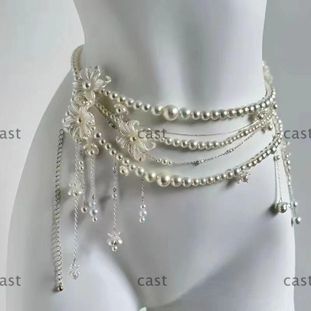 Dây thắt lưng CAST, Phụ kiện quần áo trang sức Thắt lưng tua rua thanh lịch, Trang trí thắt lưng đa năng thời trang Retro dành cho nữ