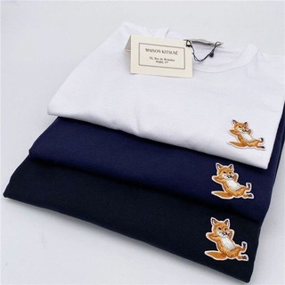 Áo thun ngắn tay thêu cáo cổ điển 100% Cotton hoạt hình hàng hóa cổ tròn hàng đầu