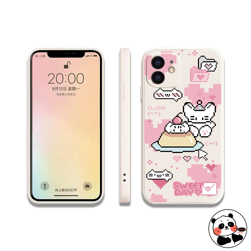Ốp Điện Thoại Phong Cách Pixel Cho Huawei Nova 5 5i 5Z Pro 4 4E 3 3E 3i 2S 5G 4G Ốp Lưng Hoạt Hình Dễ Thương Bánh Mèo Vỏ Bảo Vệ Camera Mềm