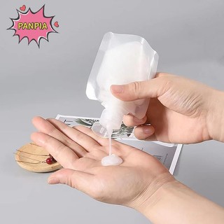 Pnpia Trong Suốt Clam Bao Bì Túi Nhựa Đứng Lên Túi Đựng Nước Du Lịch Di Động Chất Lỏng Trang Điểm Túi Đóng Gói Cho Lotion Dầu Gội Boutique