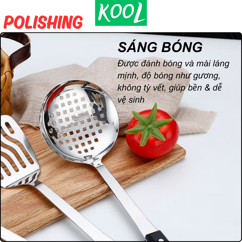 Vá múc lẩu inox Daily số 8 KOOL RB12401 Vá canh, Thìa canh, Muôi canh, vá lẩu, vá vớt bún