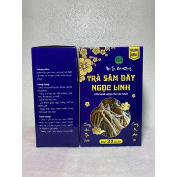 Trà sâm dây ngọc linh Bảo Khang (hộp 20 gói), củ sâm dây ngọc linh, quà biếu, trang trí tết cực sang