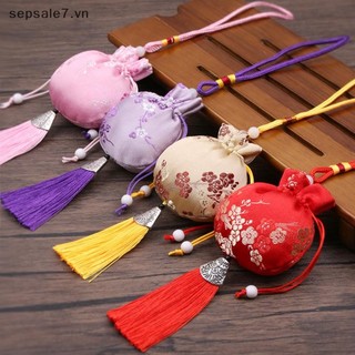 [Đồ chơi] Túi thêu thổ cẩm phong cách lụa Trung Quốc Túi vải thêu Túi vải sel Mặt dây chuyền Túi dây rút cho túi quà tặng trang sức {vn}