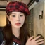 Mũ nồi kẻ sọc FUJIZOU, Mũ nồi JK Y2k ngọt ngào, Nhật Bản Harajuku Đỏ Retro Họa sĩ mũ nữ