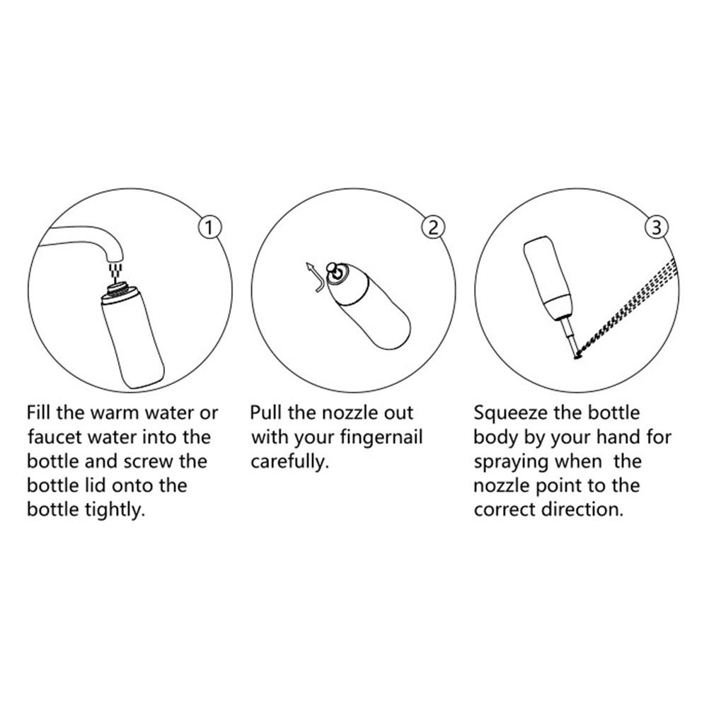Tmoy Portable Bidet - Chai Bidet cầm tay du lịch có vòi phun có thể thu vào để làm sạch vệ sinh Chăm sóc cá nhân 400ml có túi TCM