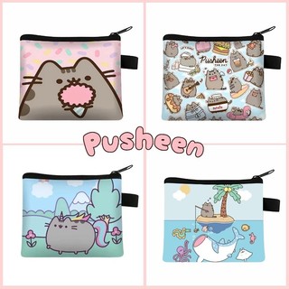 Pusheen Series Ví Dây Kéo Túi Đựng Tiền Thẻ Ngân Hàng Giấy Đồng Xu Túi Bảo Quản Tiền Tệ Hoạt Hình SpongeBob SquarePants In Biểu Hiện Dễ Thương Ví Trẻ Em