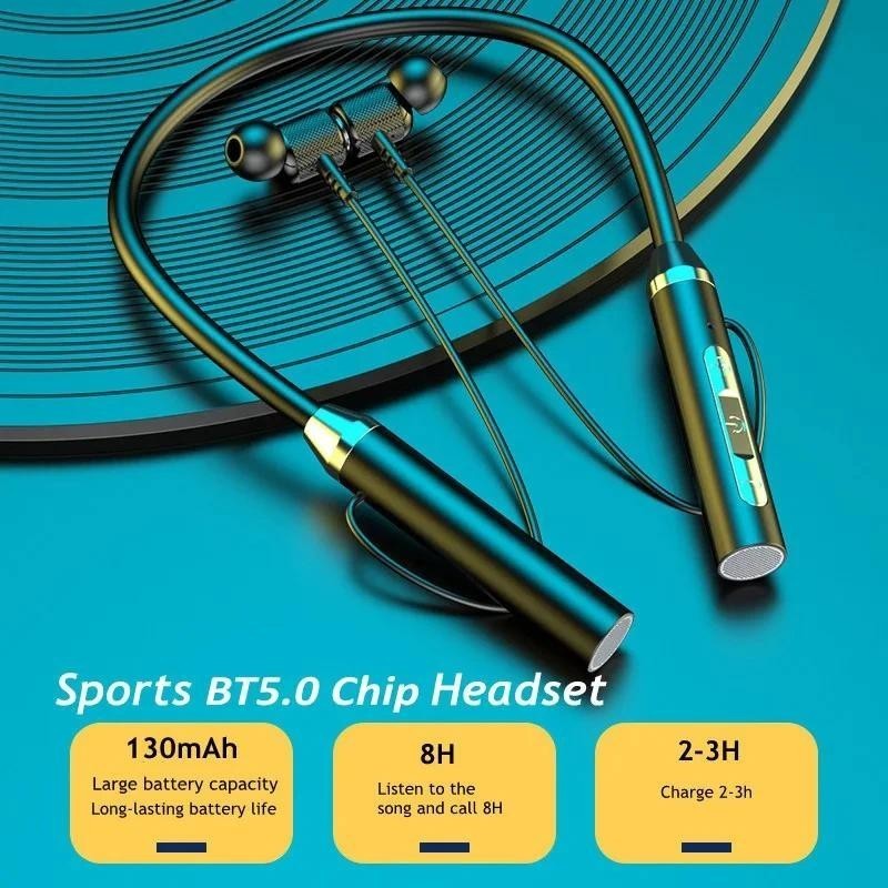 [Sẵn sàng] Tai nghe Bluetooth Tai nghe không dây từ tính HIFI Sport Neckband đeo cổ Tai nghe nhét tai Tai nghe Blutooth không dây có Mic