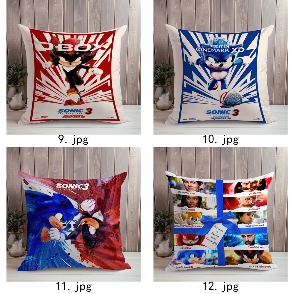 Vỏ gối Sonic The Hedgehog 3 Throw Vỏ gối in một mặt (Không có lõi)
