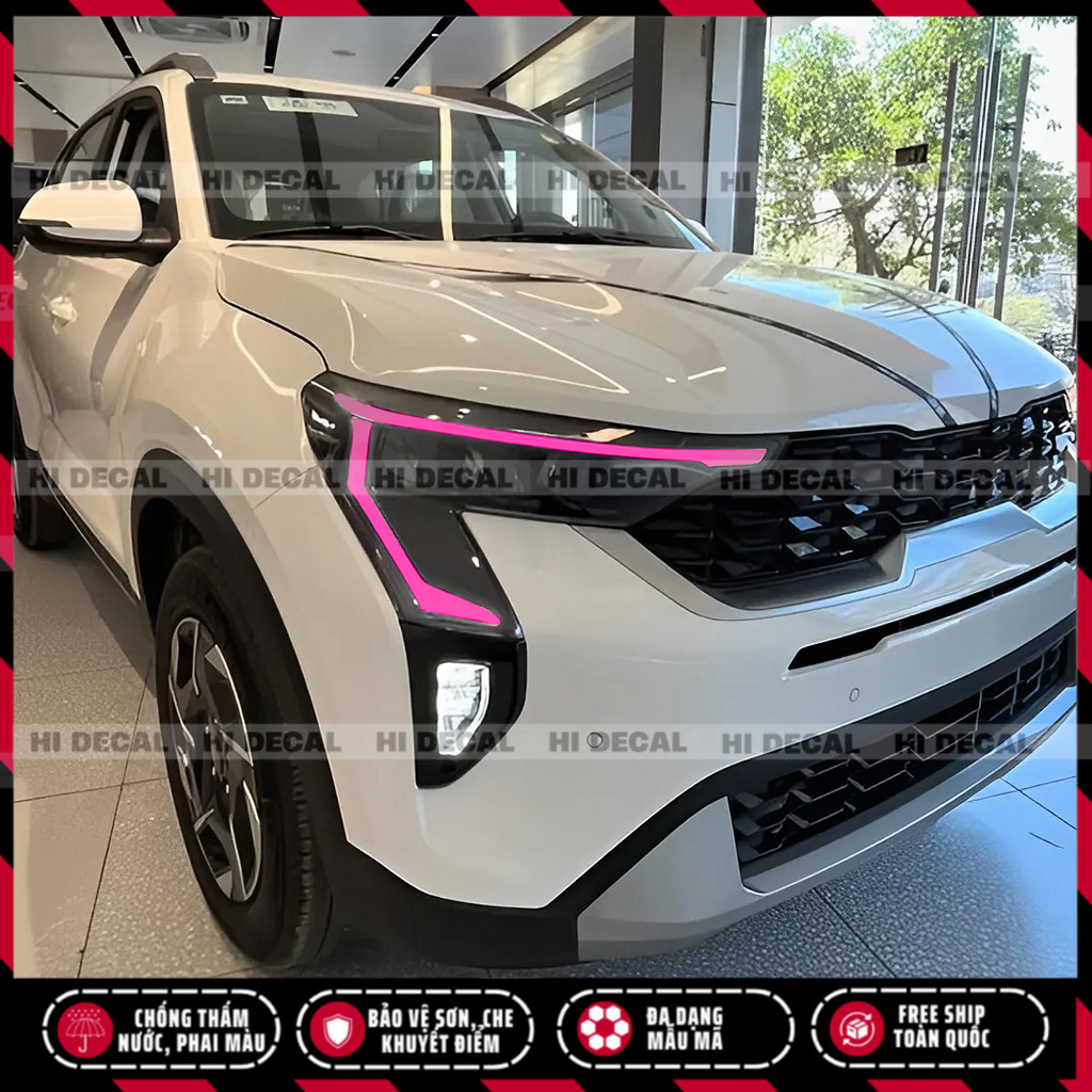Tem dán đèn Sonet 2024-2025, decal trang trí xe chống thấm nước, bền màu, chịu nhiệt tốt