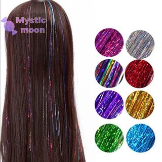 [Huyền bí] 200 sợi Tóc lấp lánh ba chiều Phần mở rộng Thiếc 90cm Nữ Hippie [Mới]