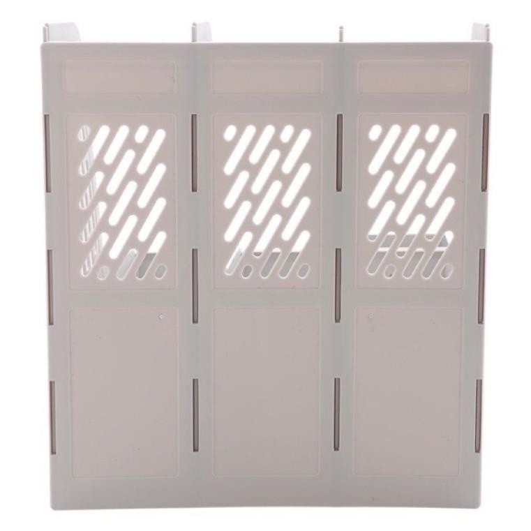 Kệ rổ hồ sơ lắp ráp 3 ngăn có khay cắm bút Deli Z00112.