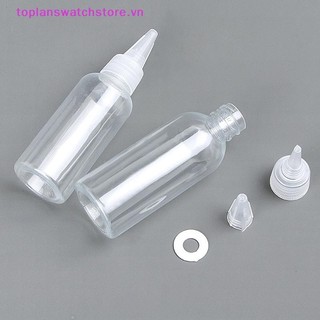 Toplanswatchstore 10-200ml Nhựa Bóp Nhỏ Giọt Có Vít Trong Suốt Mắt Mực Lỏng Dầu Nhỏ Giọt Chai Sắc Tố Sơn Hộp Đựng VN