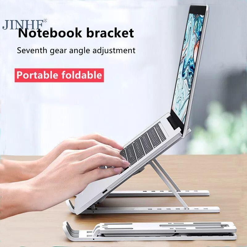 JINHF 8 Gear Có Thể Gập Lại Giá Đỡ Laptop Di Động Máy Tính Xách Tay Hỗ Trợ Đế Có Thể Điều Chỉnh Nâng Làm Mát Phụ Kiện Laptop HOT