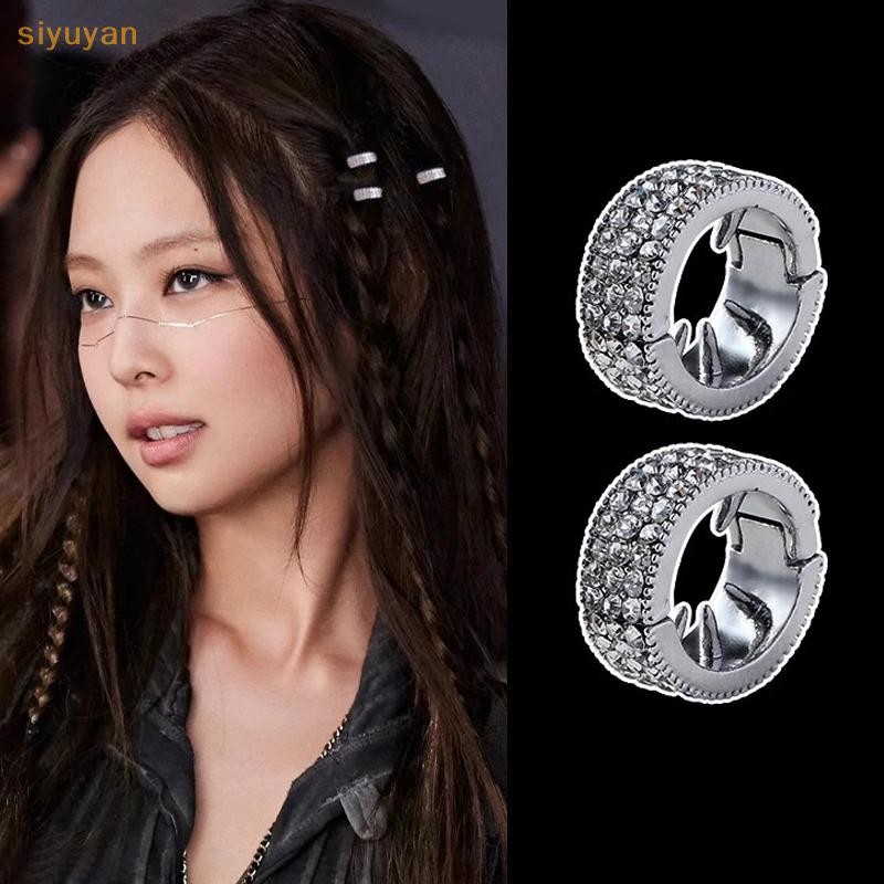 Siyuyan Flash Bạc Tròn Tóc Cá Tính Hip Hop Ngọt Ngào Mát Bẩn Kẹp Tóc VN
