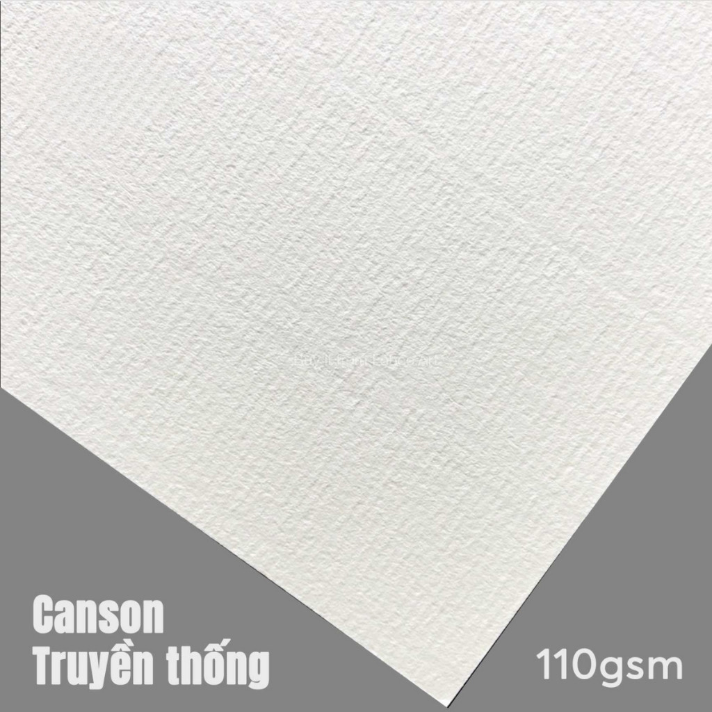 Giấy Canson A4 mỏng ĐL 110gsm: xấp 10 tờ