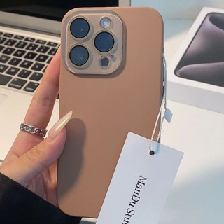Ốp lưng silica gel lỏng mờ sang trọng cho IPhone 16Pro Max 15 Pro Max có bảo vệ ống kính thủy tinh cho IPhone 14 13 12 11 Pro Max 15 Plus Vỏ chống sốc