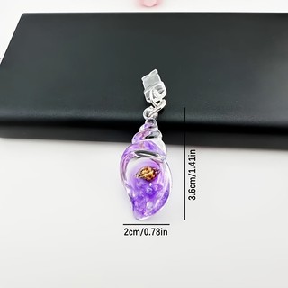 DIY Nhựa Phát Sáng Trong Bóng Tối Dễ Thương Vỏ Biển Nhỏ Lỗ Điện Thoại Cắm Bụi