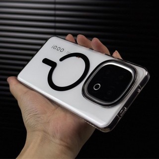 Tương thích với ốp điện thoại iQOO13, độ trong suốt cao, PC từ tính, siêu mỏng, lỗ lớn, không ố vàng, vỏ bảo vệ đơn giản mới, hàng giao ngay