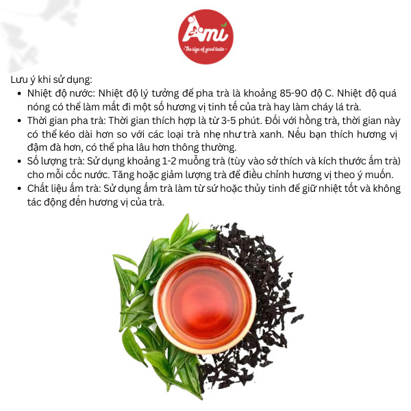 Hồng Trà/ Trà Đen Ami Gói 500G - Nguyên Liệu Lý Tưởng Dùng Cho Pha Chế Trà Sữa